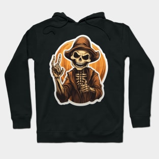 Creepy Command: Halloween's Skeleton Sentinel Hoodie